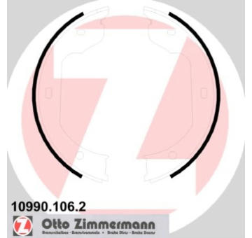 Sada brzd. čeľustí parkov. brzdy ZIMMERMANN 10990.106.2