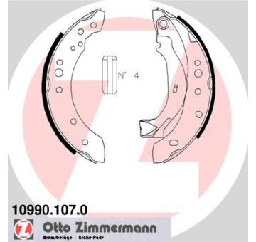 Sada brzdových čelistí ZIMMERMANN 10990.107.0