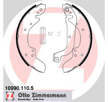 Sada brzdových čelistí ZIMMERMANN 10990.110.5