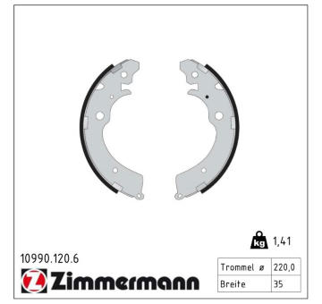 Sada brzdových čelistí ZIMMERMANN 10990.120.6