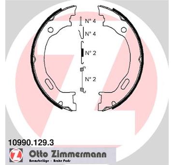 Sada brzdových čelistí, parkovací brzda ZIMMERMANN 10990.129.3