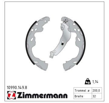 Sada brzdových čelistí ZIMMERMANN 10990.149.8