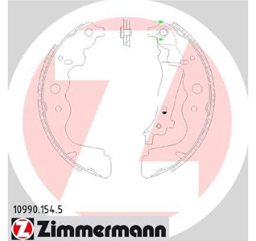 Sada brzdových čelistí ZIMMERMANN 10990.154.5