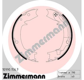 Sada brzdových čelistí, parkovací brzda ZIMMERMANN 10990.156.7