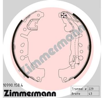 Sada brzdových čelistí ZIMMERMANN 10990.158.4