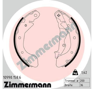 Sada brzdových čelistí ZIMMERMANN 10990.158.6