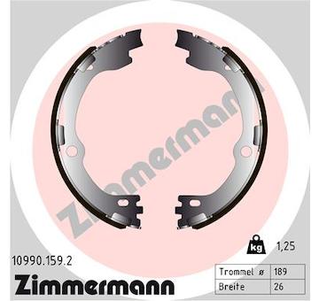 Sada brzdových čelistí, parkovací brzda ZIMMERMANN 10990.159.2