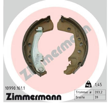 Sada brzdových čeľustí ZIMMERMANN 10990.161.1