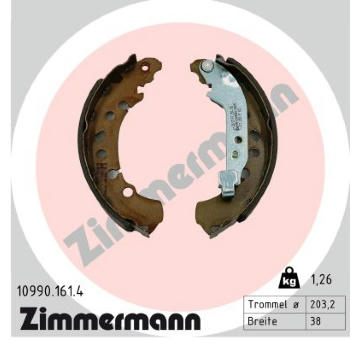 Sada brzdových čelistí ZIMMERMANN 10990.161.4