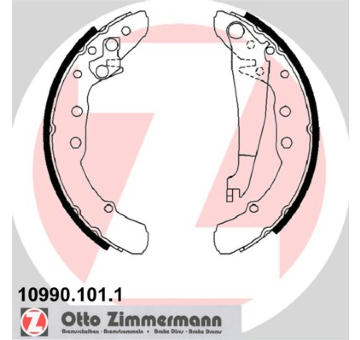 Sada brzdových čelistí ZIMMERMANN 10990.101.1