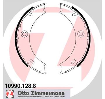 Sada brzdových čelistí, parkovací brzda ZIMMERMANN 10990.128.8