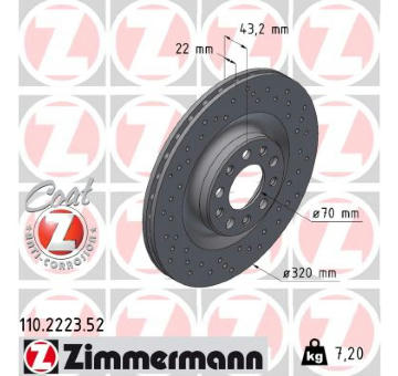 Brzdový kotouč ZIMMERMANN 110.2223.52