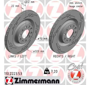 Brzdový kotouč ZIMMERMANN 110.2223.53