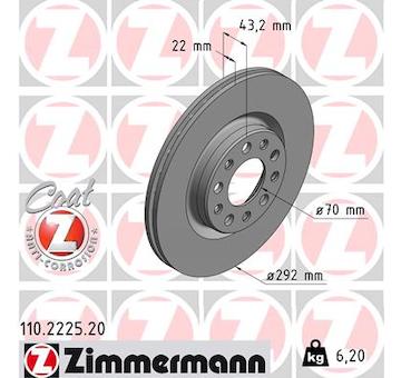 Brzdový kotouč ZIMMERMANN 110.2225.20