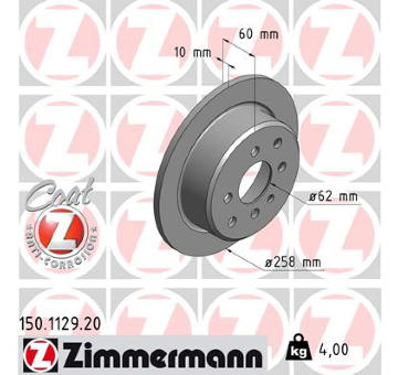 Brzdový kotouč ZIMMERMANN 150.1129.20