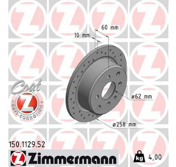 Brzdový kotouč ZIMMERMANN 150.1129.52