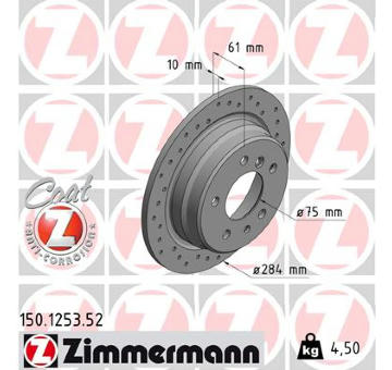 Brzdový kotouč ZIMMERMANN 150.1253.52