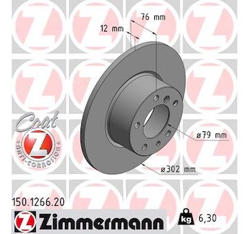 Brzdový kotouč ZIMMERMANN 150.1266.20