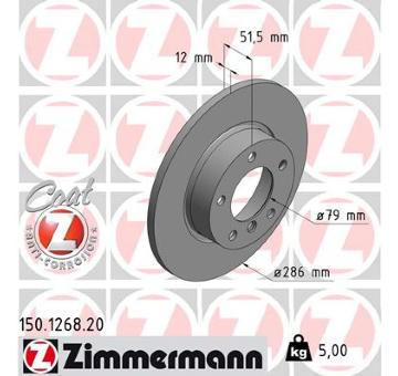 Brzdový kotouč ZIMMERMANN 150.1268.20