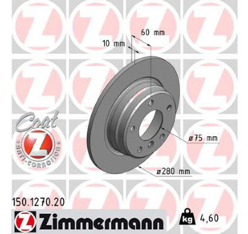 Brzdový kotouč ZIMMERMANN 150.1270.20