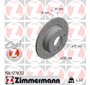 Brzdový kotouč ZIMMERMANN 150.1270.52