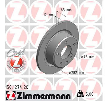 Brzdový kotouč ZIMMERMANN 150.1274.20