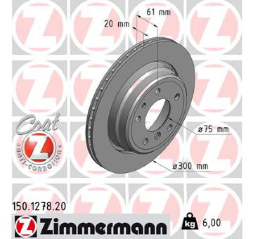 Brzdový kotouč ZIMMERMANN 150.1278.20