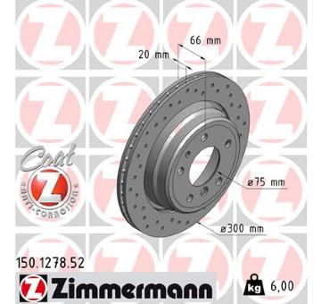 Brzdový kotouč ZIMMERMANN 150.1278.52