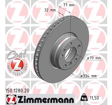 Brzdový kotouč ZIMMERMANN 150.1280.20