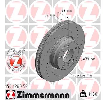 Brzdový kotouč ZIMMERMANN 150.1280.52