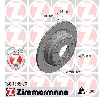 Brzdový kotouč ZIMMERMANN 150.1285.20