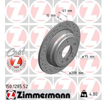 Brzdový kotouč ZIMMERMANN 150.1285.52