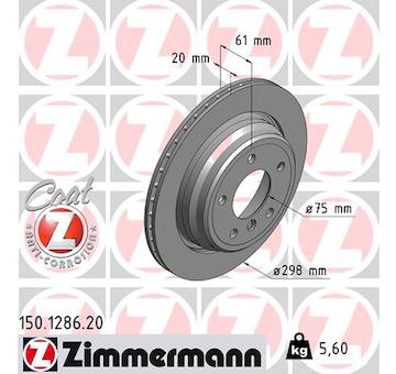 Brzdový kotouč ZIMMERMANN 150.1286.20