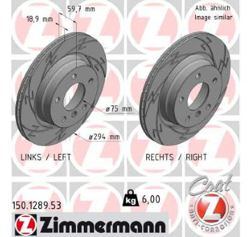 Brzdový kotouč ZIMMERMANN 150.1289.53