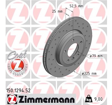 Brzdový kotouč ZIMMERMANN 150.1294.52