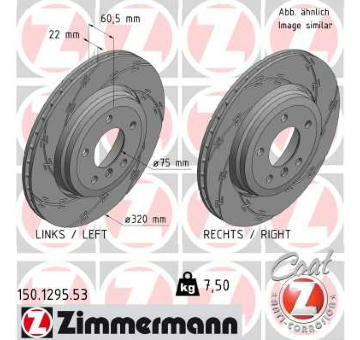 Brzdový kotouč ZIMMERMANN 150.1295.53