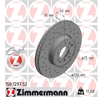 Brzdový kotouč ZIMMERMANN 150.1297.52