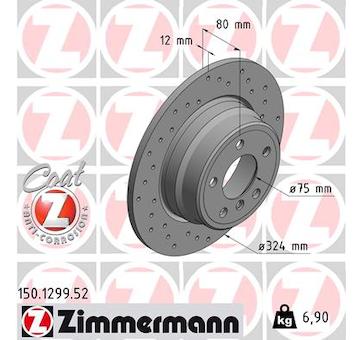 Brzdový kotouč ZIMMERMANN 150.1299.52