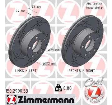 Brzdový kotouč ZIMMERMANN 150.2900.53