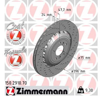 Brzdový kotouč ZIMMERMANN 150.2910.70