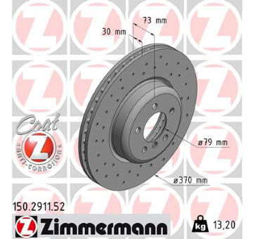 Brzdový kotouč ZIMMERMANN 150.2911.52