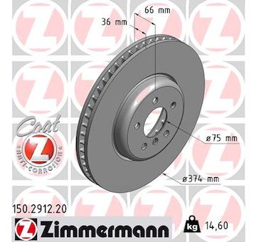 Brzdový kotouč ZIMMERMANN 150.2912.20