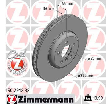 Brzdový kotouč ZIMMERMANN 150.2912.32