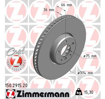 Brzdový kotouč ZIMMERMANN 150.2915.20