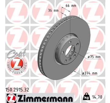 Brzdový kotouč ZIMMERMANN 150.2915.32