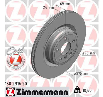 Brzdový kotouč ZIMMERMANN 150.2916.20