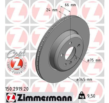 Brzdový kotouč ZIMMERMANN 150.2919.20