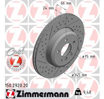 Brzdový kotouč ZIMMERMANN 150.2920.20