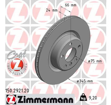 Brzdový kotouč ZIMMERMANN 150.2921.20