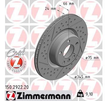 Brzdový kotouč ZIMMERMANN 150.2922.20